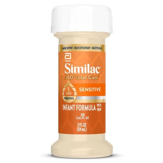 Similac® 360 Total Care® Sensitive* Baby Formula, Ready-to-Feed, 2-fl ...
