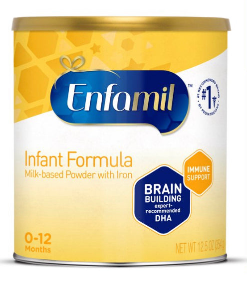 Enfamil Infant Formula, Milk-based Baby Formula with Iron, Omega-3 DHA & Choline, Powder Can 12.5 Oz (Pack of 6)