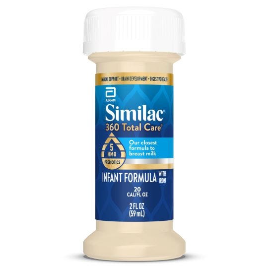 Similac® 360 Total Care®* Baby Formula, Ready-to-Feed, 2-fl-oz Bottle (Case of 48)